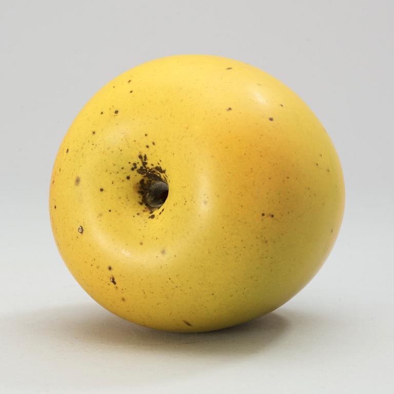 A Hans Hedberg faience apple, Biot, France.