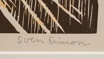 SVEN X:ET ERIXSON, träsnitt, signerad, numrerad 55/75.