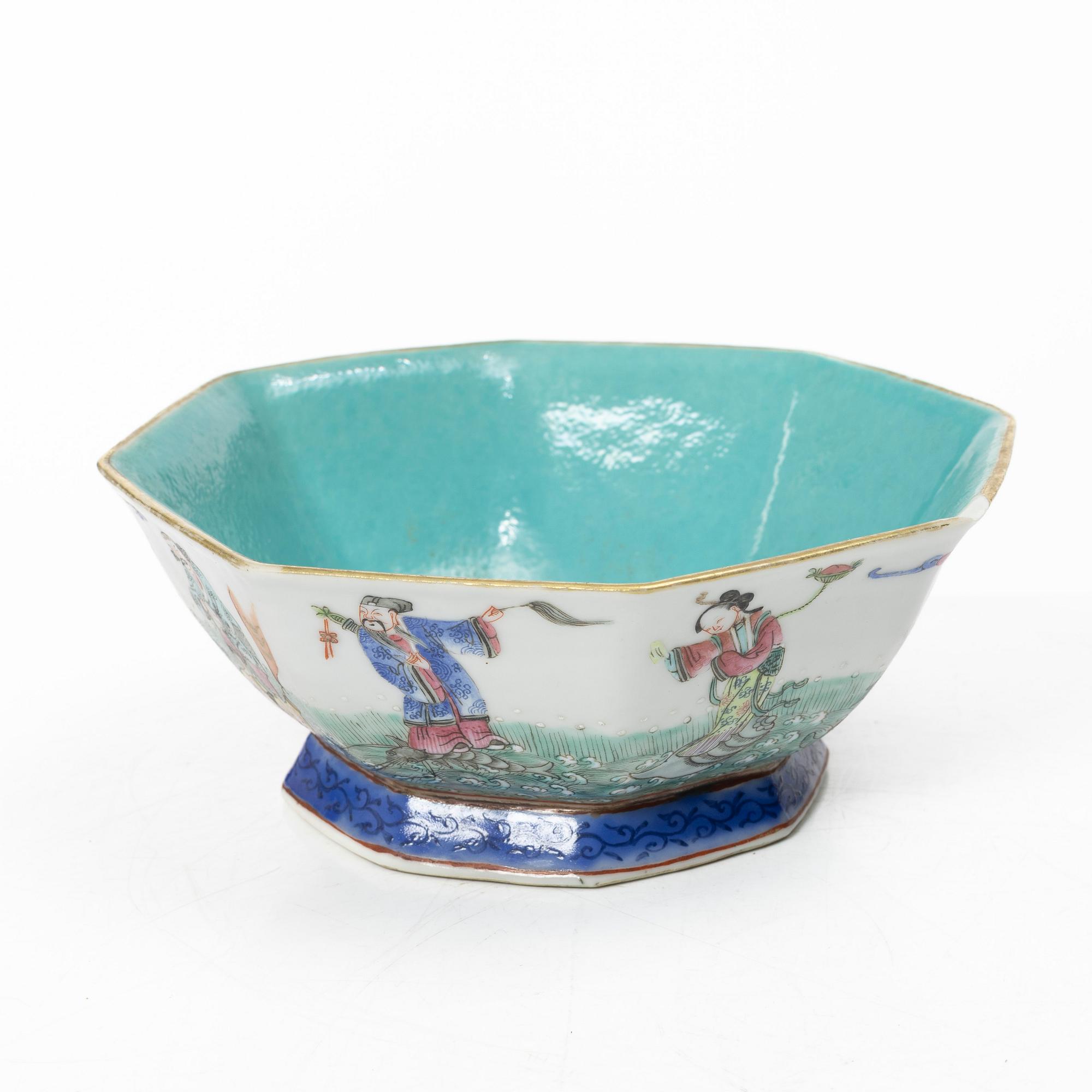 Skål, porslin, Kina, Qingdynastin, 1800-tal.