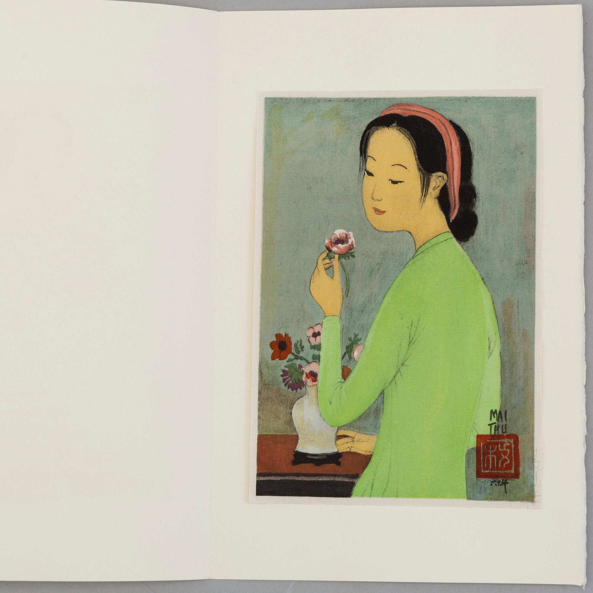 MAI TRUNG THỨ, portfolio with 8 lithographs on silk, signed and stamped by the artist,  published in 1961, 463/523.