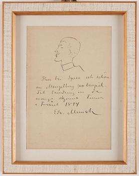 Edvard Munch, A self portrait.
