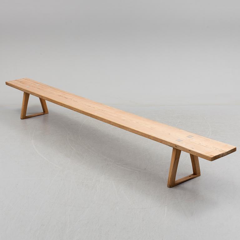 a swedish wooden bench from the 19th century.