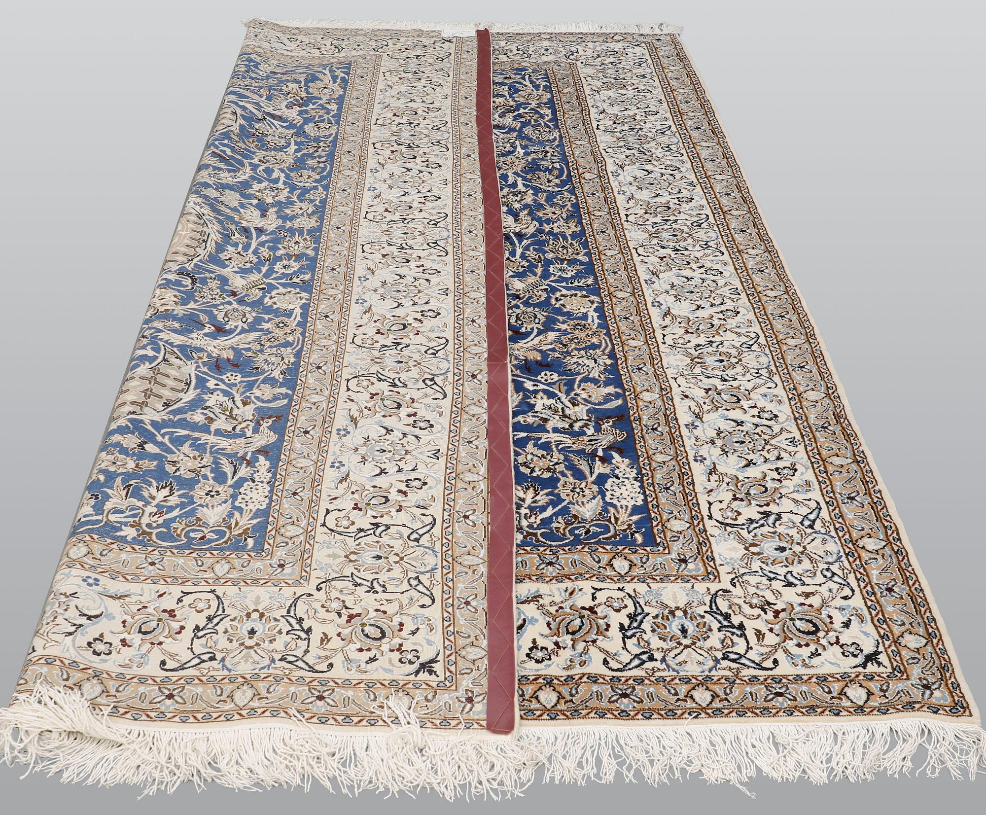 Matta, Nain, part silk, ca 310 x 210 cm.
