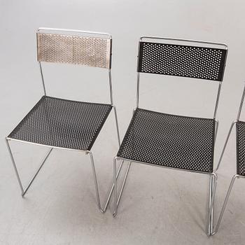 Niels Jørgen Haugesen, a set of four X-line chairs for Magis later part of the 20th century.