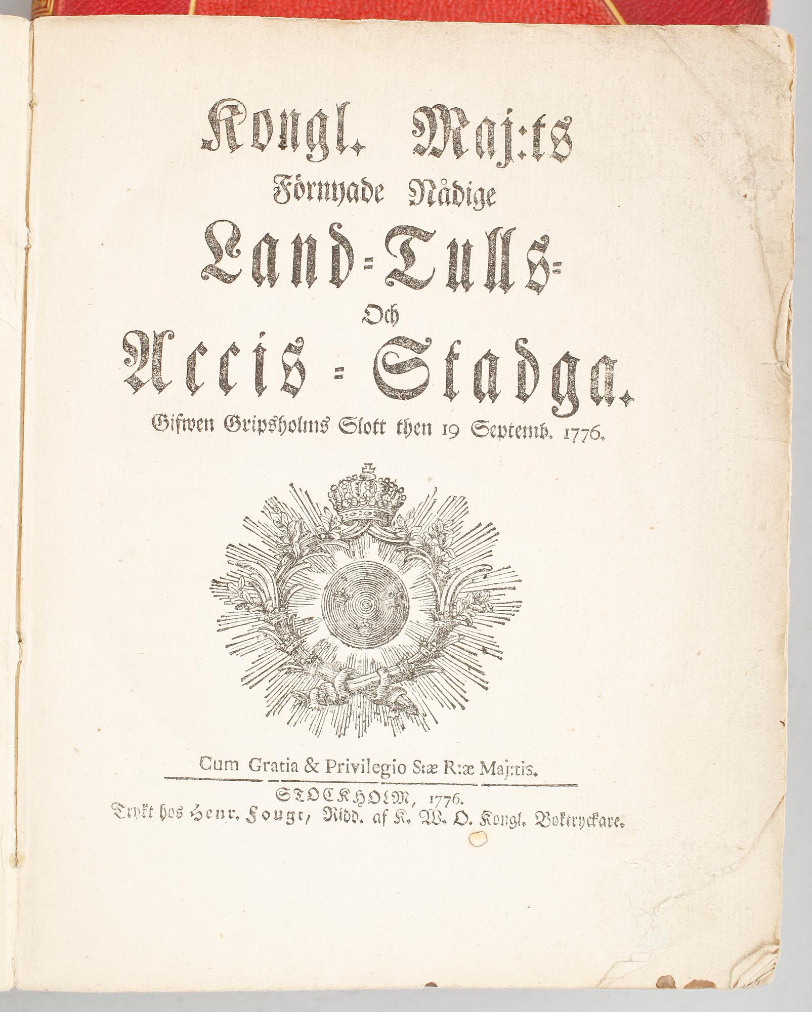 BÖCKER, 5 st, mestadels 1700-tal.