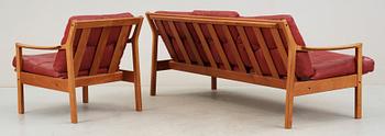 SOFFA SAMT FÅTÖLJ, trol Danmark, 1960/70.