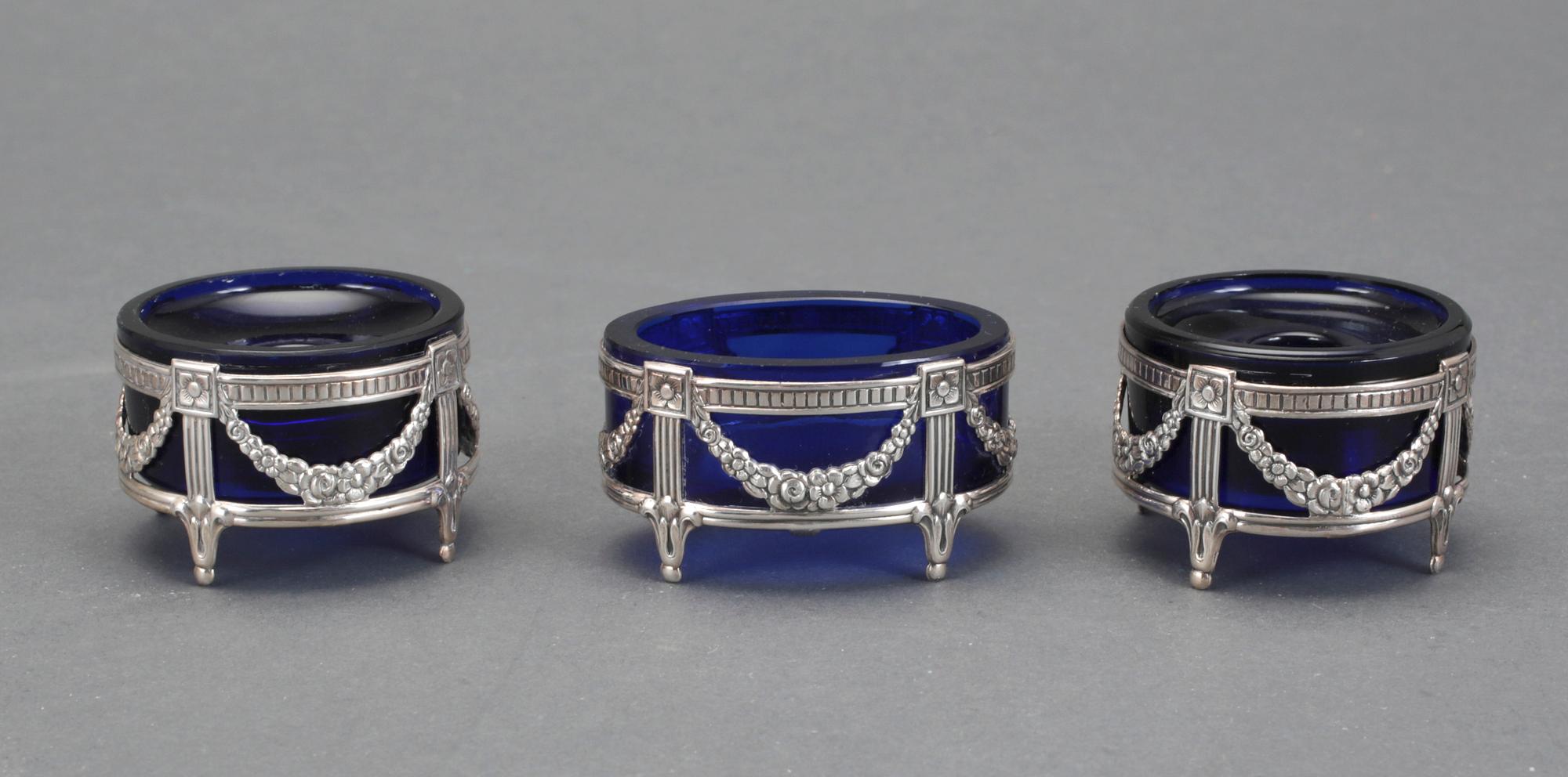 BORDSSET, 6 delar + sked, sterlingsilver, Mema, 1965 och 1966.