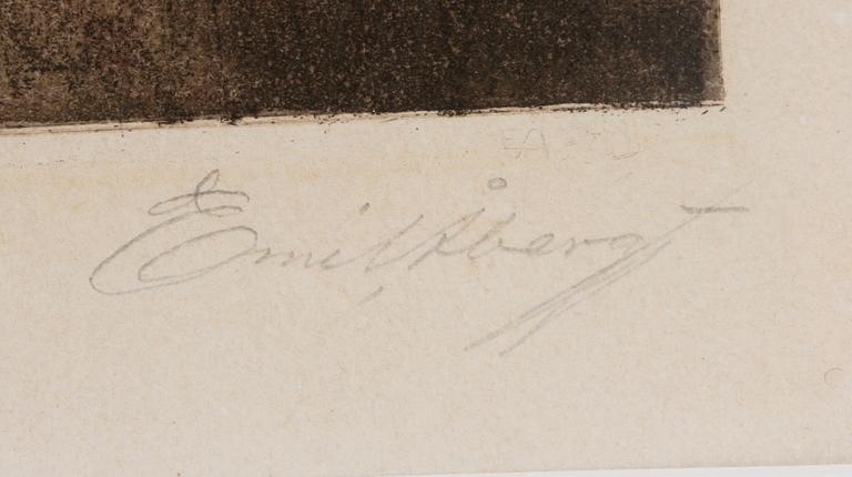 EMIL ÅBERG, etsning, sign.