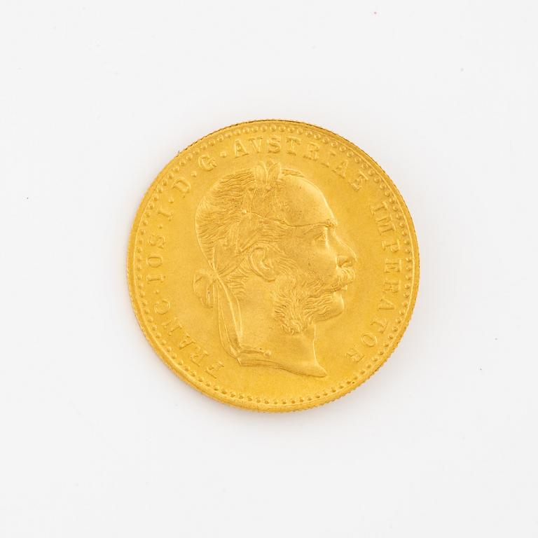 Gold coin, Austria-Hungary, 1 Ducat, 1915.