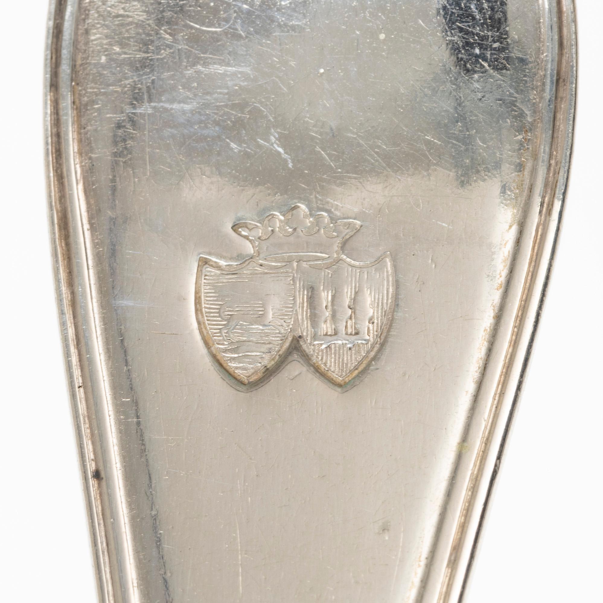 Johan Petter Grönvall, Matskedar, 6 st samt såssked, Stockholm 1826-1827.