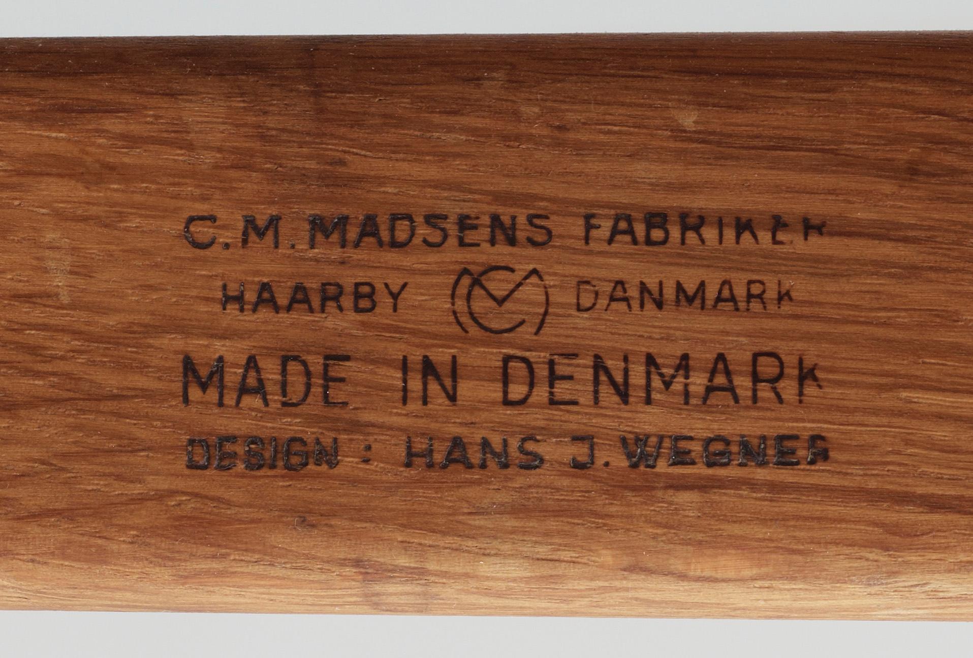 STOLAR, 4 st, Hans J Wegner, CM Madsens Fabriker, Danmark, 1960-tal.