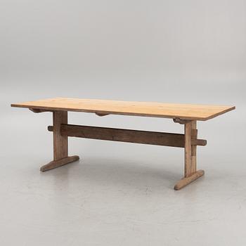 A Swedish Trestle Table, Jämtland, 19th Century.