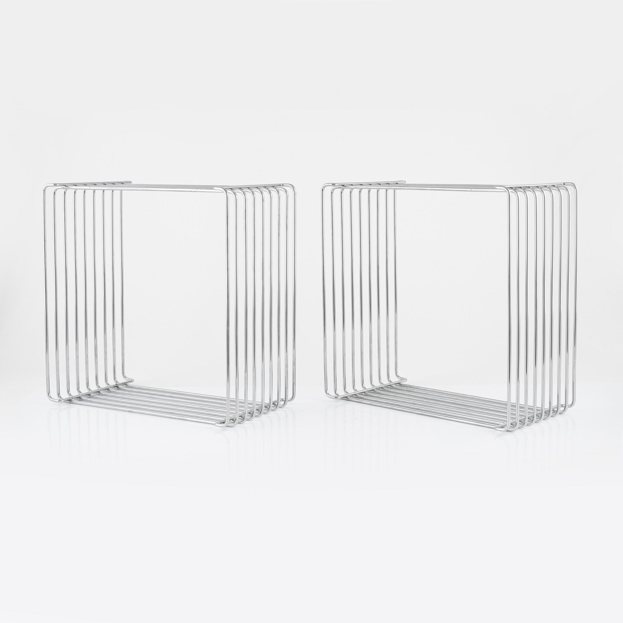 Verner Panton, trådhyllor, ett par, "Wire", Montana.