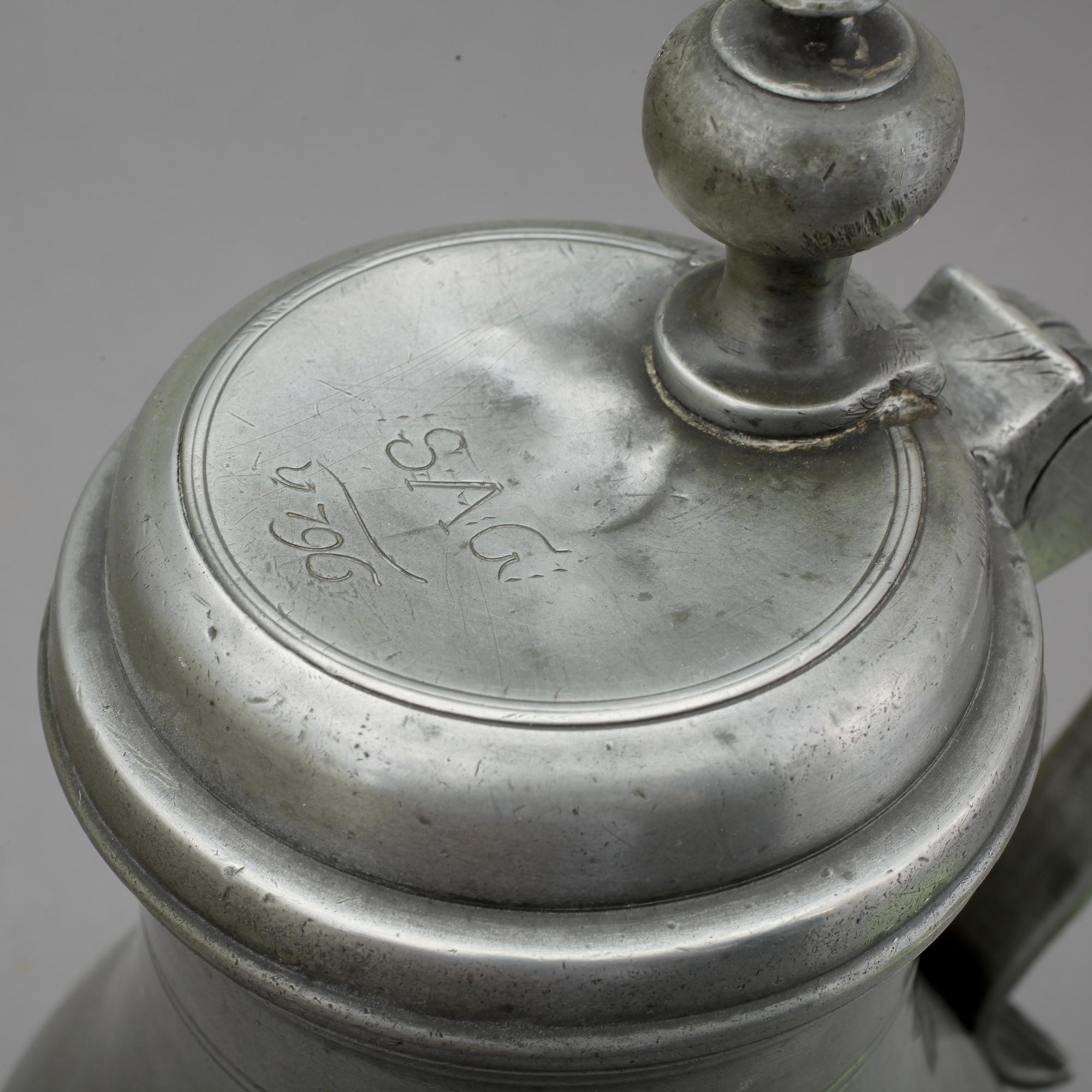 BUKSTOP, Tenn, märkt 1796.