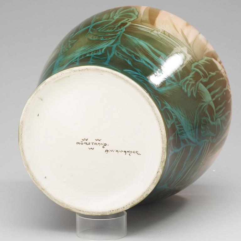 An Alf Wallander Art Nouveau porcelain vase, Rörstrand.