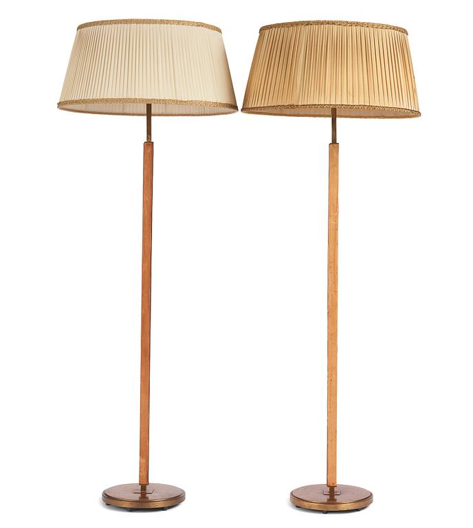 Uno Westerberg, a pair of floor lamps, modell '15781', Arvid Böhlmarks Lampfabrik, Sweden, 1960s.