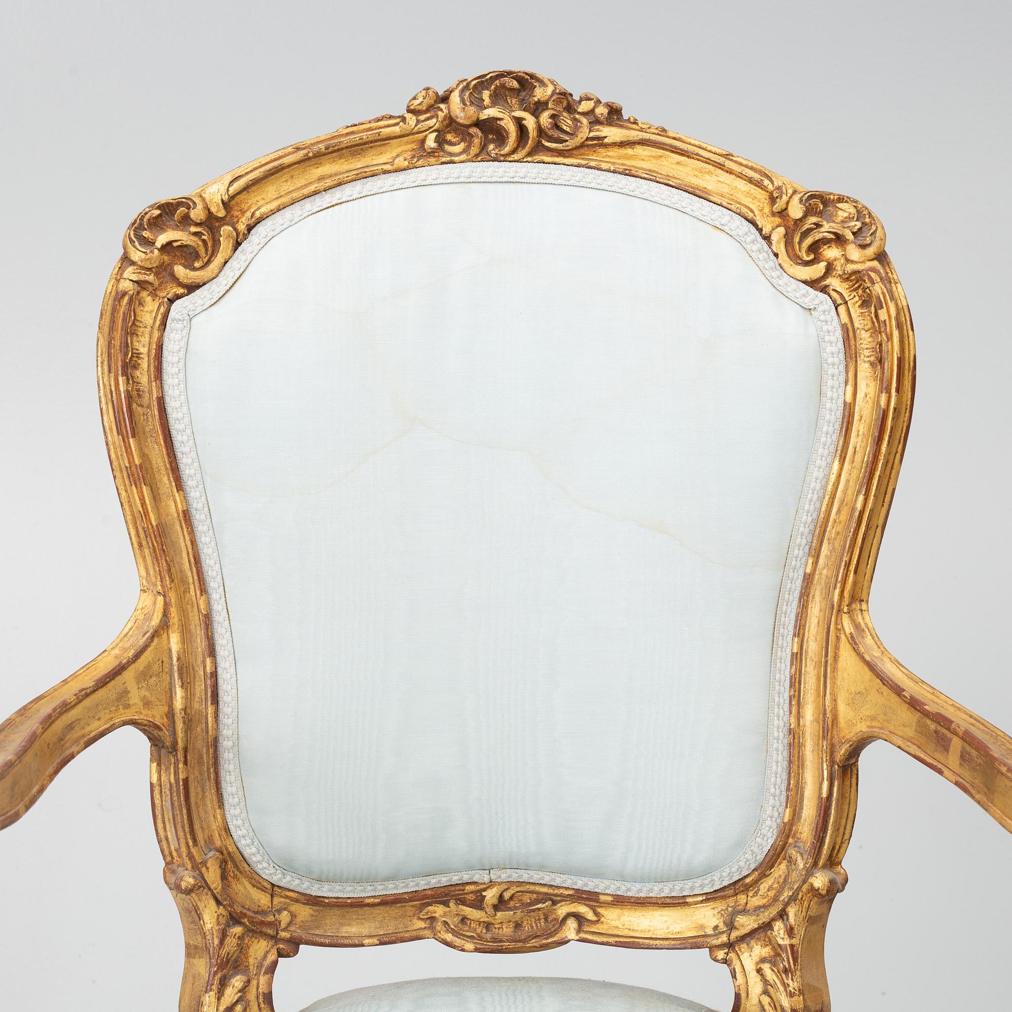 Armchairs, a pair, France, 19th century.