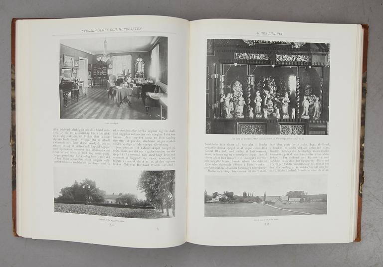 BÖCKER: Svenska Hem i Ord och Bild, 19 volymer samt Svenska Slott och Herresäten, Skåne, 1900-talets första hälft.