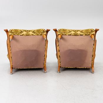 Armchairs, a pair, Swedish Modern, 1940s.