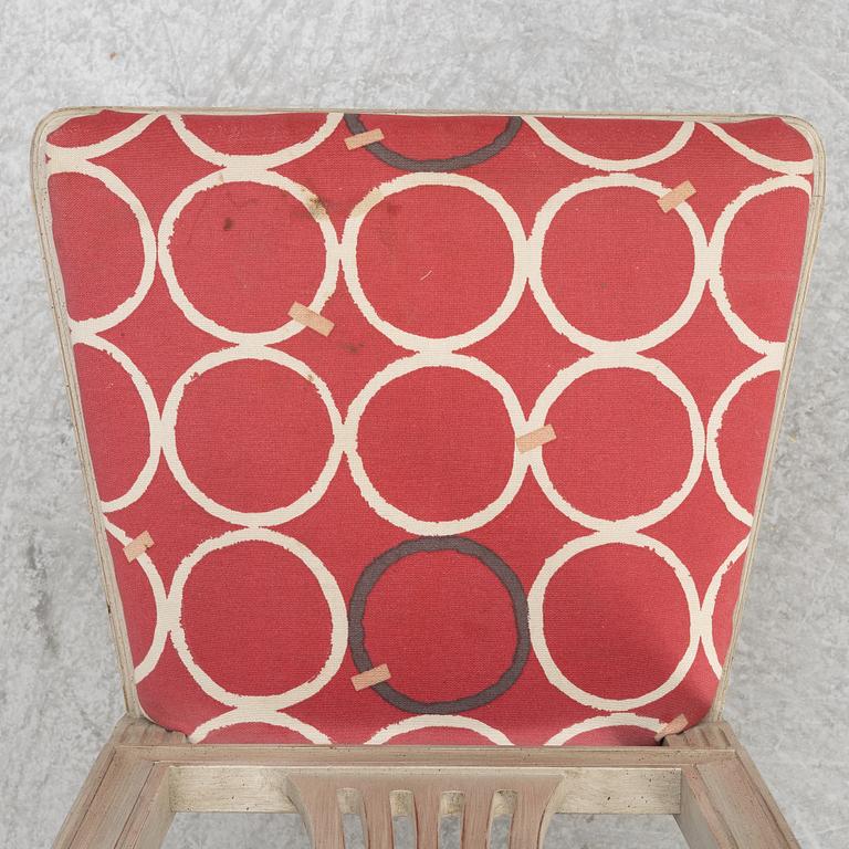 Matbord med 6 stolar, gustaviansk stil, K.A Roos,  Helsingborg, 1900-talets andra hälft.