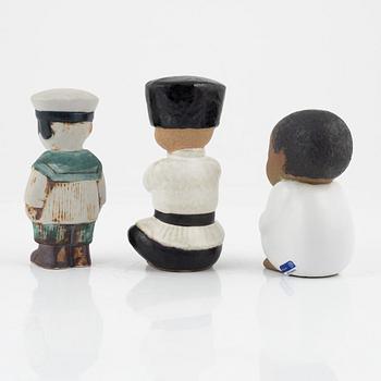 Lisa Larson, six stoneware figurines, Gustavsberg, Sweden.