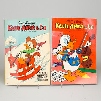 SERIETIDNINGAR, Kalle Anka, fulla årgångar 1961-1965.