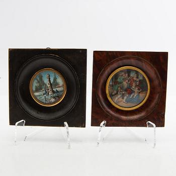 A collection of miniatures 5 pcs 17th/18th century.