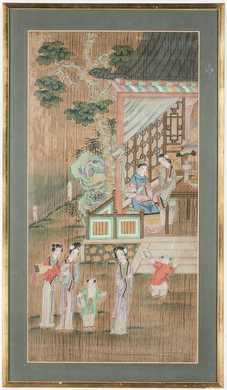 SIDENMÅLNING, Kina 1800-tal.