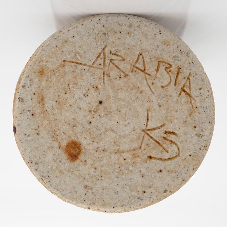 Kyllikki Salmenhaara, gräddsnäcka, stengods, signerad KS Arabia.