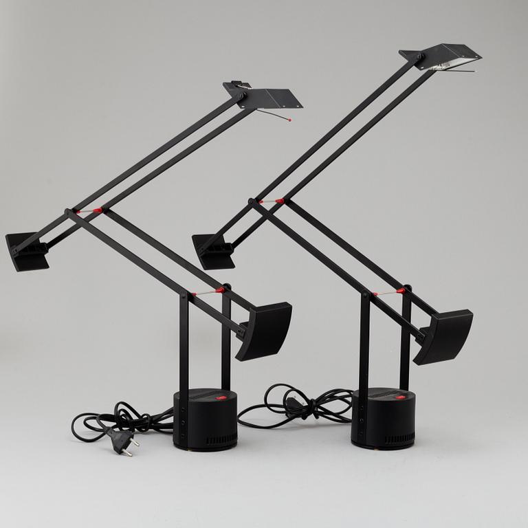 A pair of 'Tizio' table lamps by Richard Sapper, Artemide, Italy, late 20th century.