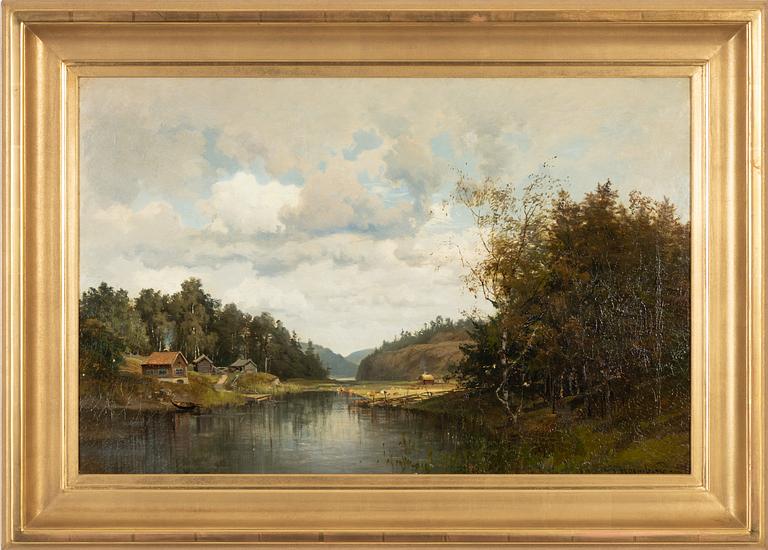 Josefina Holmlund, oil on canvas, signed.