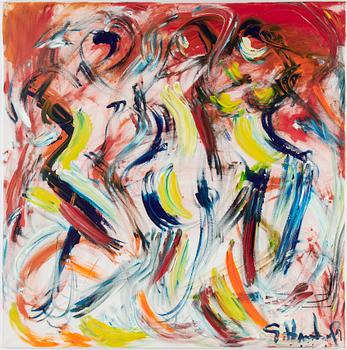 GÖRAN HAUSENKAMP, acrylic on canvas, signed.