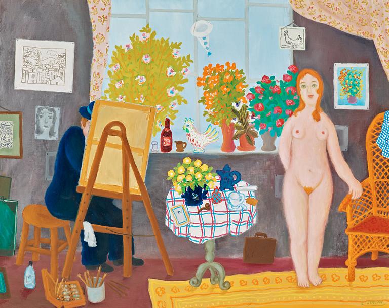 Lennart Jirlow, In the artist's studio.