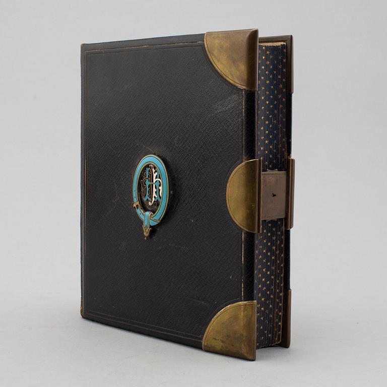 A PHOTO ALBUM, ca 150 photos, secod half of the 19th century.