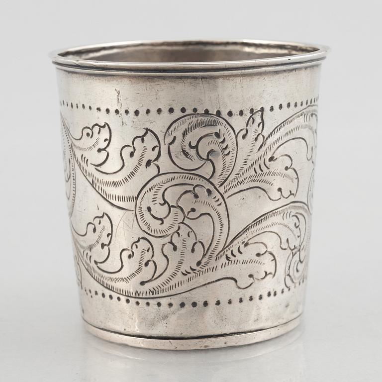 A Norwegian silver beaker, mark of Johan Peter Olsen Rust, Trondheim 1762.