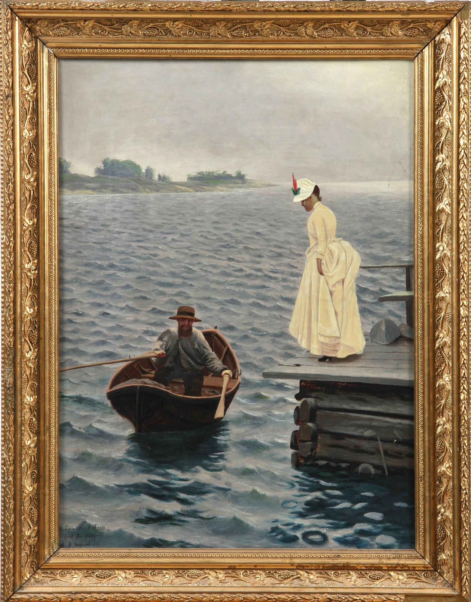 ANDERS ZORN, kopia efter, olja på duk.