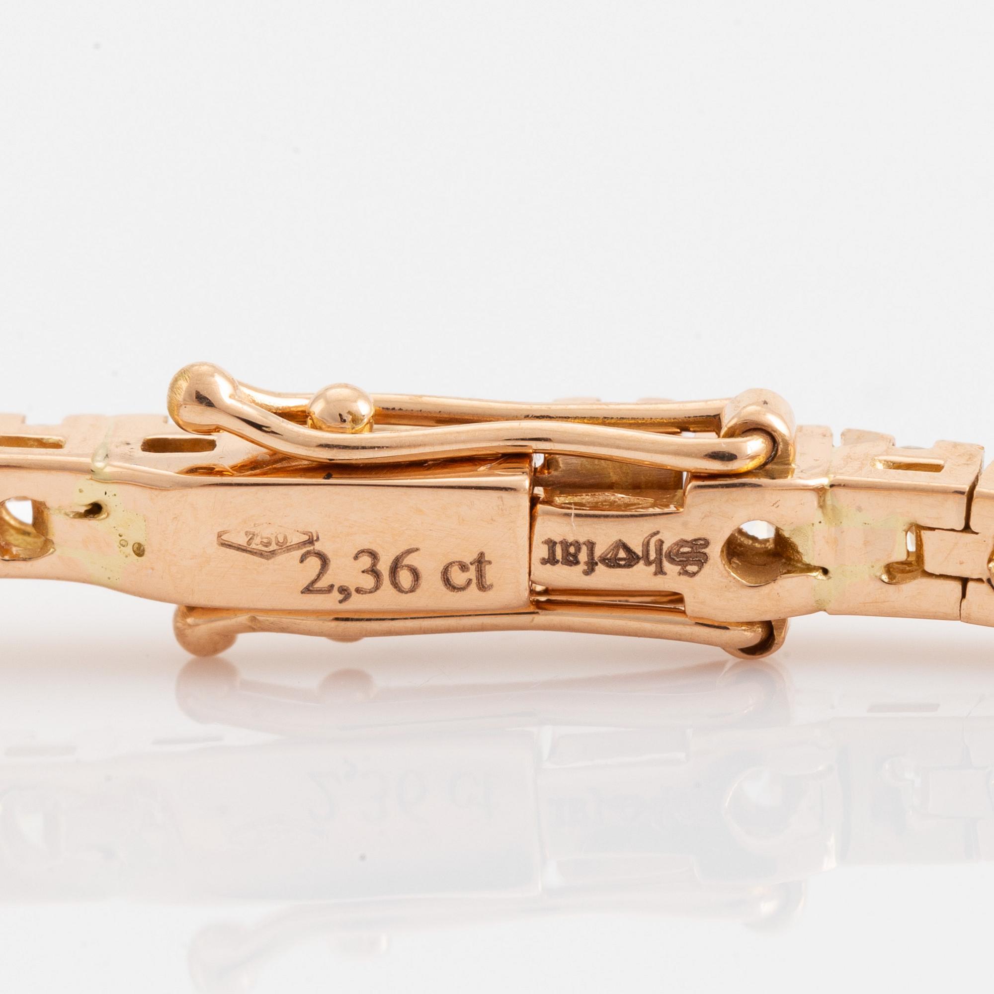 Brilliant cut diamond tennis bracelet,