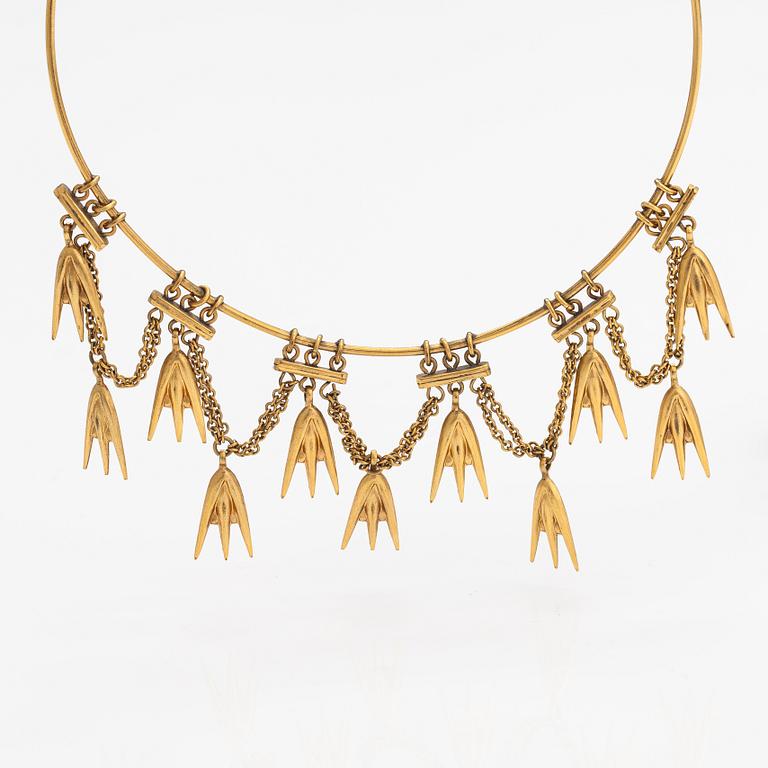 Heli Vuori, A bronze necklace "Tähkäkääty". Kalevala Koru, Helsinki 1948-1950s.