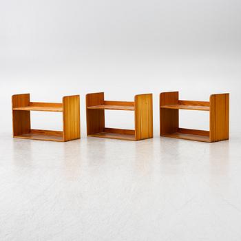 Børge Mogensen, Wall-mounted shelves, 3 pieces, probably Karl Andersson & Söner, second half of the 20th century.