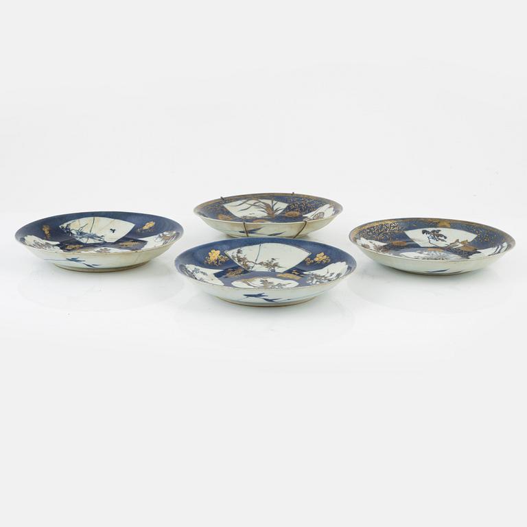 Four porcelain plates, China, 18th century.