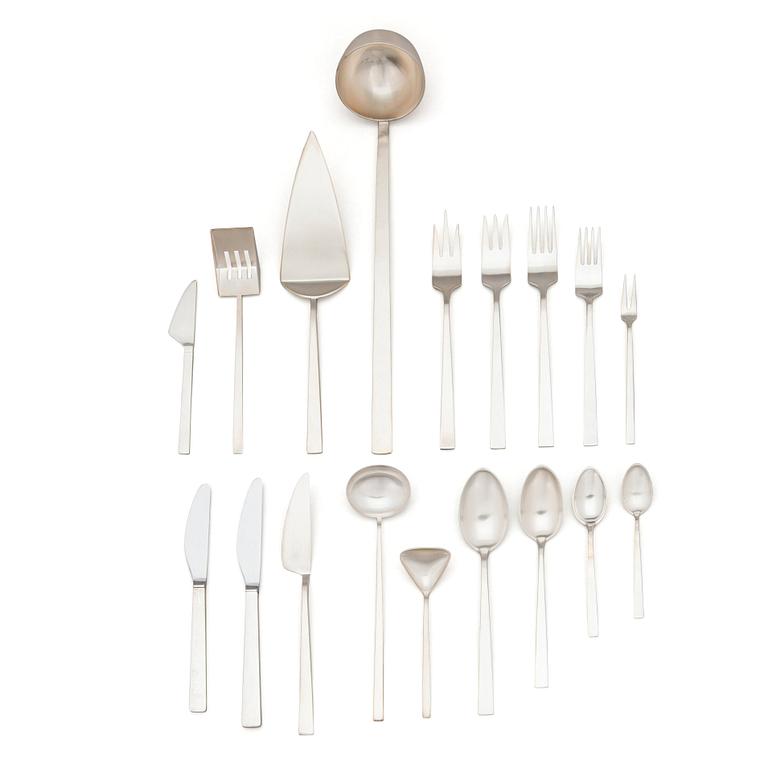 Bertel Gardberg, a 157-piece set of "Birgitta" sterling silver cutlery,  Kultateollisuus, Turku, Finland 1991-2001.