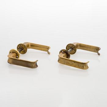 Ilmari Tapiovaara, Five pairs of door handles, for Oy Excelsior Ab (EXO), Designed 1981.
