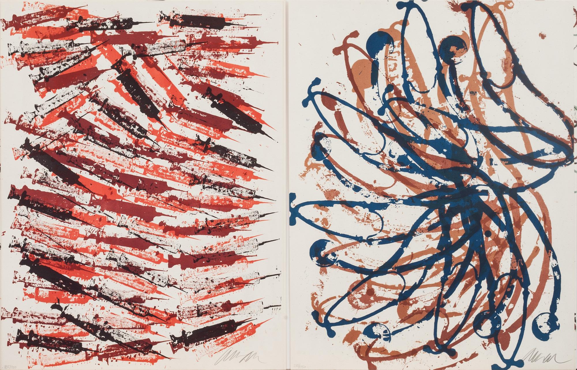 FERNANDEZ ARMAN, mapp med 5 färglitografier, signerade och numrerade 235/250.