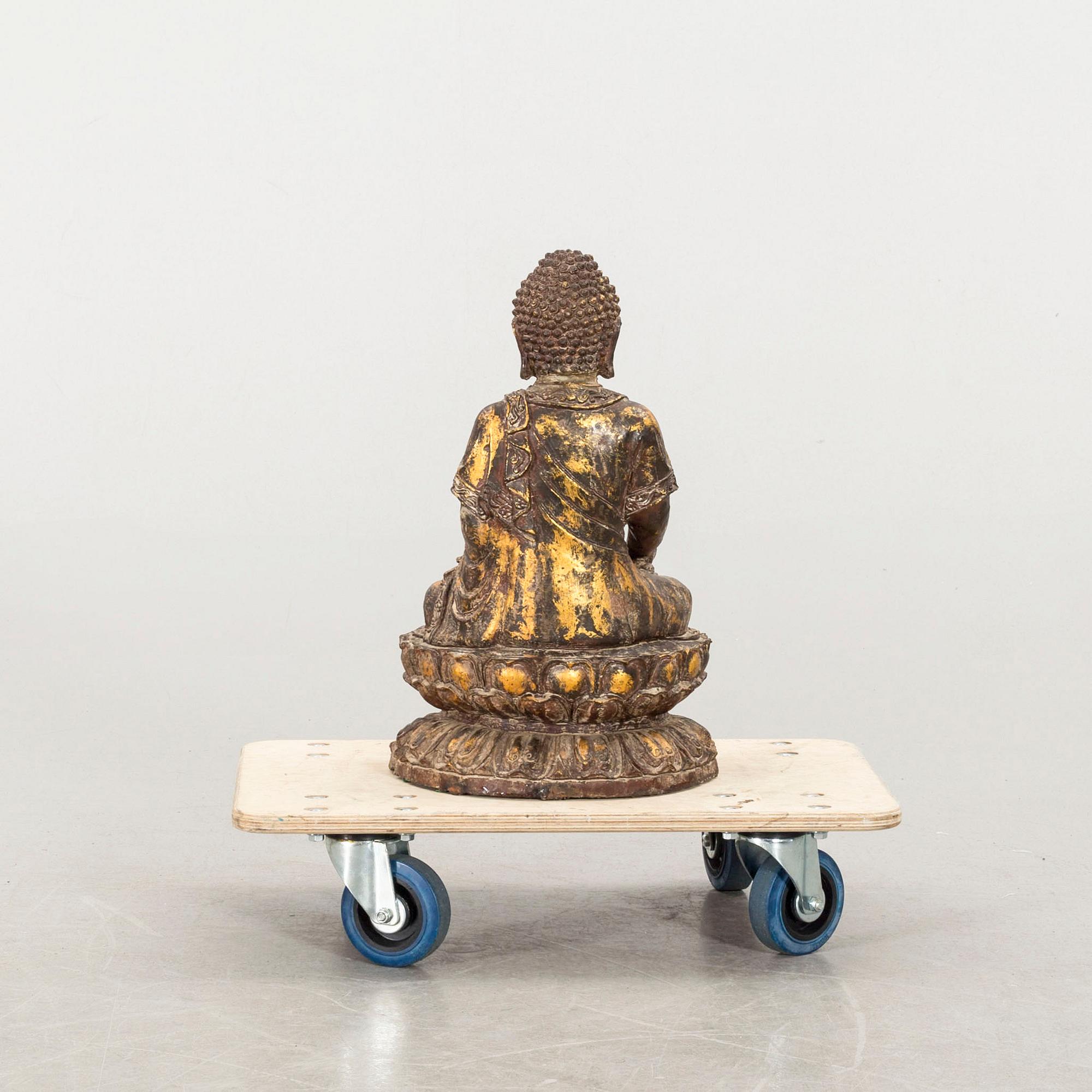 A Ming style gilded bronze Buddha.