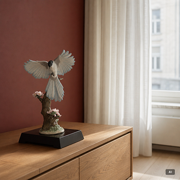 Lladró, two figurines, "Warbles for the blossom" and "Blossoming tree", Spain.