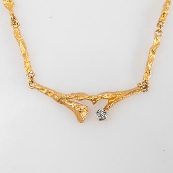 Björn Weckström, Necklace, "Vårdagg", 18K and brilliant-cut diamond, Lapponia.