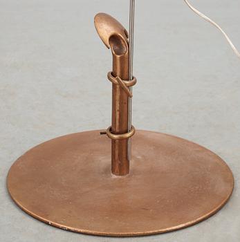 A Tore Ahlsén bronze and white metal floor lamp, 'Napoleon on the Nile', probably executed by NK, 1940's.
