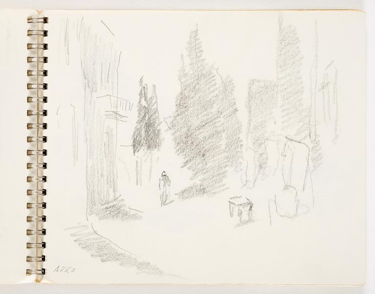 Lotte Laserstein, 4 skissböcker med blyertsteckningar.