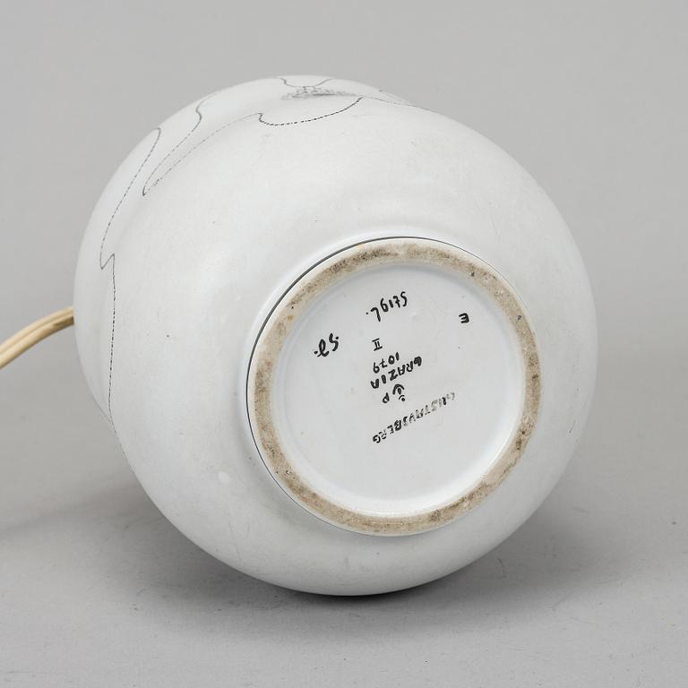 A Stig lindberg "Grazia" table lamp for Gustavsberg.