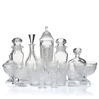 203. Elis Bergh, a 129 pcs 'Kent' glass service, Kosta, Sweden.